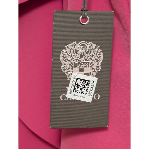 Vince Camuto New Feminine Crepe High Neck Ruffle Front Sheath Dress  Pink Sz 8 - Picture 7 of 7